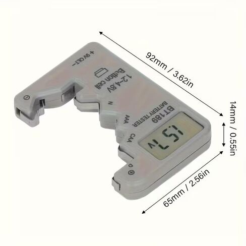 BT189 Digital Battery Tester with LCD Display – Battery Capacity Tester for AA AAA C D 9V Button Cell Batteries, Portable Battery Checker, Universal Household Battery Power Test Tool in Saudi Arabia