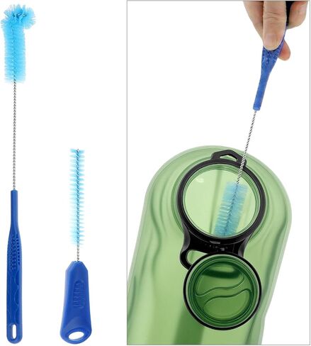QWORK 4-Piece Hydration Bladder Cleaning Kit - Complete Backpack Reservoir Accessories Set with Brushes, Collapsible Drying Frame & Carrying Pouch in Saudi Arabia