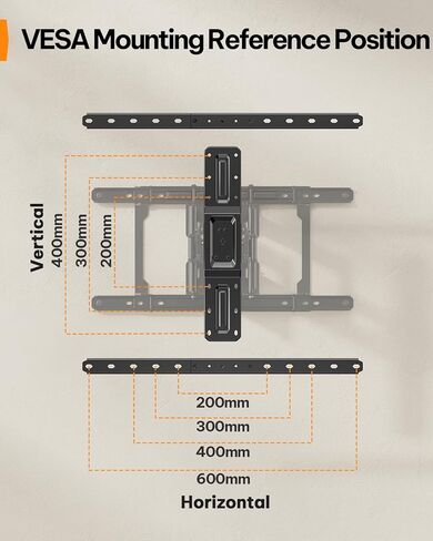 Perlegear Ultra Slim TV Wall Mount 1.1" Low Profile for 42-90" TVs, Fits 16"/24" Studs, Full Motion TV Mount Wall Bracket with Dual Articulating Arms, Swivel, Tilt, Max VESA 600x400mm, Holds 132lbs in Saudi Arabia