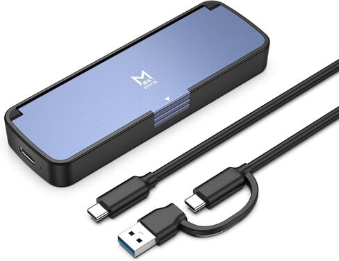 حاوية M.2 NVMe SSD USB 3.2 Gen 2 10 جيجابت في الثانية، قارئ حافظة SSD خارجي بدون أدوات، تبريد من الألومنيوم، متوافق مع M&M+B Key NVMe SSD، مناسب 2230/2242/2262/2280 (أسود) in Saudi Arabia