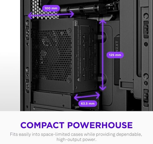 NZXT C850 SFX Gold - 850W SFX ATX 3.1 Power Supply - 80 Plus Gold - Cybenetics Platinum - Fully Modular - PCIe 5.1 600W 12V-2x6 - Japanese Capacitors - Black in Saudi Arabia