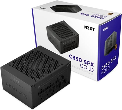 NZXT C850 SFX Gold - 850W SFX ATX 3.1 Power Supply - 80 Plus Gold - Cybenetics Platinum - Fully Modular - PCIe 5.1 600W 12V-2x6 - Japanese Capacitors - Black in Saudi Arabia