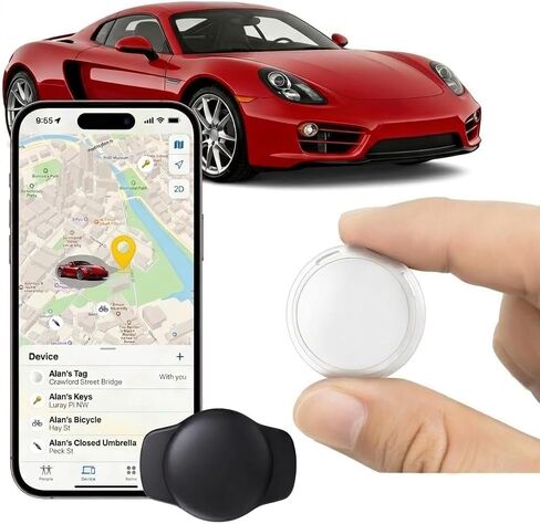 GPS Tracker for Vehicles Hidden Magnetic Case Car Tracker Device Works with Apple Find My (iOS Only) Waterproof Worldwide Real-Time Tracking for Cars No Subscription No Monthly Fee Replaceable Battery in Saudi Arabia