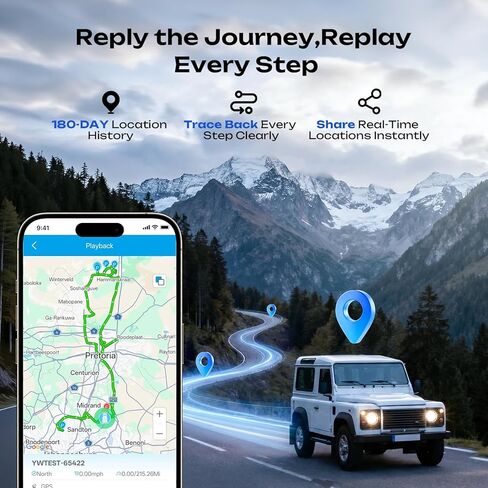 CXK GPS Tracker for Vehicles, 6-Month Battery Life 4G Global Tracker Device for Vehicles with Real Time Alert Strong Magnet, IP65 Waterproof Car Traker 180-Day Location History Subscription Needed in Saudi Arabia