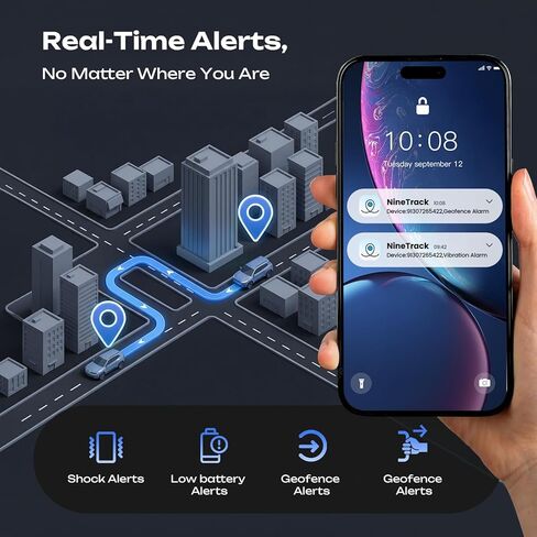 CXK GPS Tracker for Vehicles, 6-Month Battery Life 4G Global Tracker Device for Vehicles with Real Time Alert Strong Magnet, IP65 Waterproof Car Traker 180-Day Location History Subscription Needed in Saudi Arabia