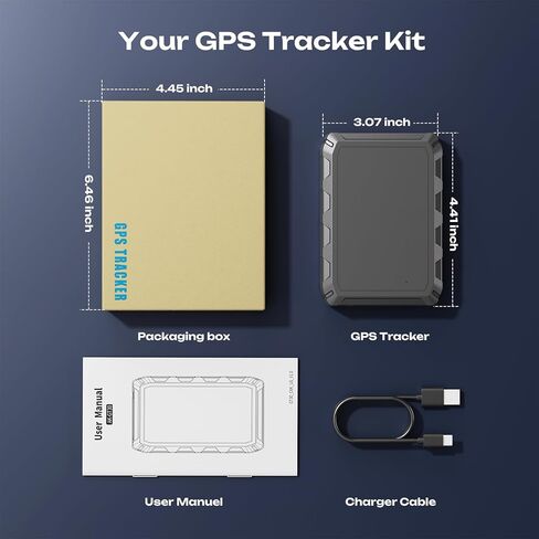 CXK GPS Tracker for Vehicles, 6-Month Battery Life 4G Global Tracker Device for Vehicles with Real Time Alert Strong Magnet, IP65 Waterproof Car Traker 180-Day Location History Subscription Needed in Saudi Arabia