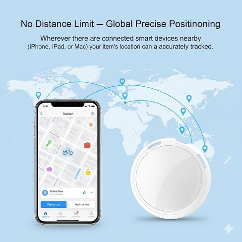 No Subscription GPS Tracker for Vehicles Work with Find My (iOS Only) Real Time Global No Monthly Fee Mini Hidden Car Tracker Device Smart Locator Tracking Tags with Magnetic Case for Pets Luggage in Saudi Arabia