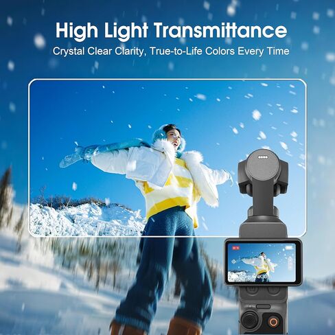 واقي شاشة Osmo Pocket 4 لـ DJI، واقي شاشة من الزجاج المقسى 9H فائق النحافة لملحقات DJI Osmo Pocket 4، فيلم عالي الدقة مع مقاوم للخدش، طلاء كاره للماء والزيوت (3 مجموعات) in Kuwait