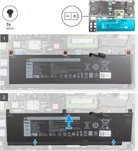 DELL PKWVM 11.4V 95Wh 6-Cell Notebook Battery For Dell Precision 7550 7560 7750 7760 Series Laptop P44E P93F P44E001 P44E002 P93F001 P/N: PKWVM 0CR72X CR72X 068N03 0447VR3V 447VR CPA-447VR 017C86 in Saudi Arabia