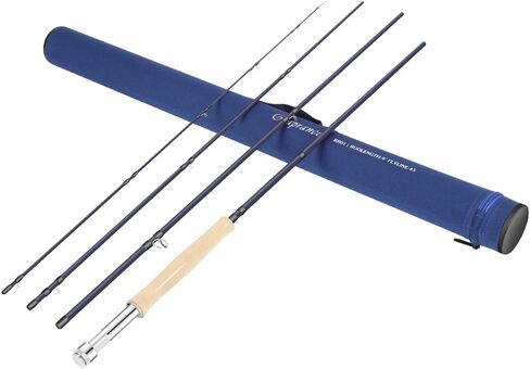 Raprance Fly Fishing Rod with Tube, 4-Sections, Medium Fast Action Freshwater Fly Rod, IM8 Carbon Fiber in Saudi Arabia