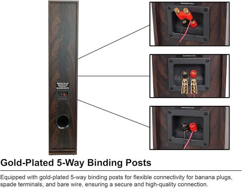 Rockville Bundle: (2) RockTower 68D Dark Wood Home Audio Tower Speakers Passive 8 Ohm (2 Items) in Saudi Arabia