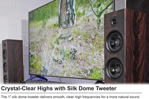 Rockville Bundle: (2) RockTower 68D Dark Wood Home Audio Tower Speakers Passive 8 Ohm (2 Items) in Saudi Arabia