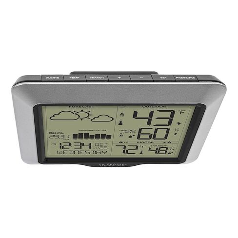 La Crosse Technology Advanced Wireless Weather Station: Dynamic Icons, Barometric Pressure, Atomic Time, Temperature/Humidity Gauge, Recording, Stylish Display, Fast Reception & Long Range (330 Feet) in Saudi Arabia