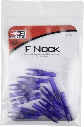 Bohning F Nock - .166 عمودًا (4 مم، VAP، Nano، Micro)، 12 حزمة، أرجواني in Saudi Arabia