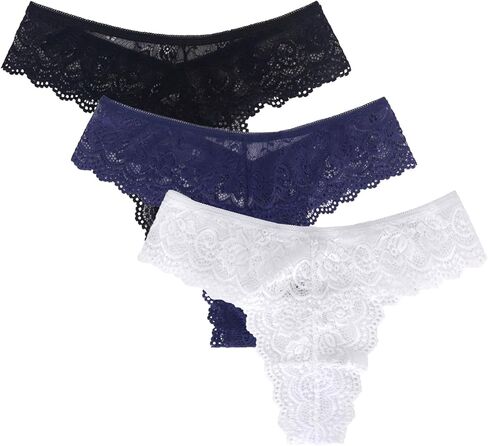 White & Black & Grey Lace Underwear for Women, Cheeky Lace Panties Mid Waist Sexy Lace Underwear for Women, Lace Panties in Saudi Arabia