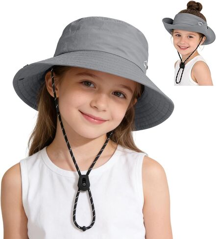 ZOORON Kids UPF 50+ Sun Hat for Boys Girls Wide Brim Lightweight Bucket Hat for Hiking Beach Safari, Quick Dry Adjustable in Saudi Arabia