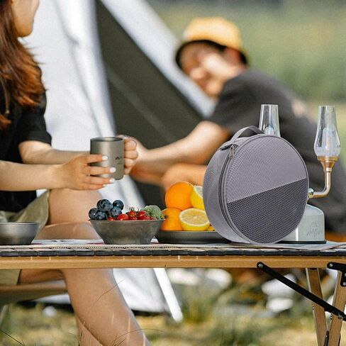 SUPVOX Camping Dish Bag Outdoor Tableware Container with Mesh Grid Organizer and Zipper Closure Portable Plate Storage Bag 8.66X8.66X2.36 Inch for Hiking Picnic and Camping in Saudi Arabia