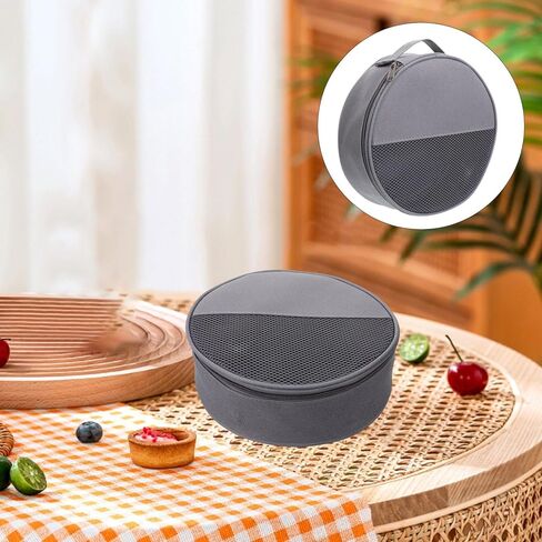 SUPVOX Camping Dish Bag Outdoor Tableware Container with Mesh Grid Organizer and Zipper Closure Portable Plate Storage Bag 8.66X8.66X2.36 Inch for Hiking Picnic and Camping in Saudi Arabia