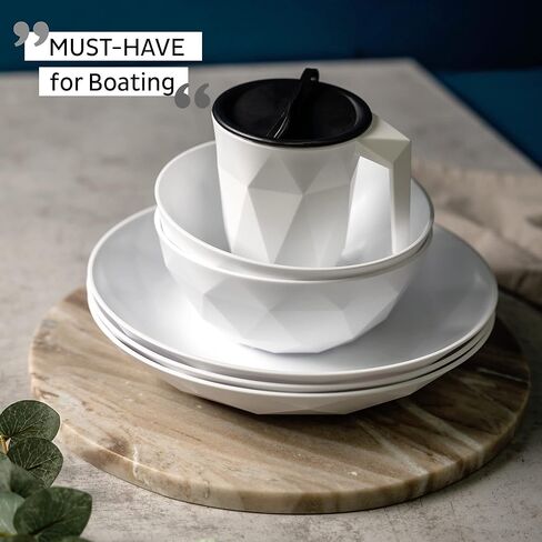 silwy® Universal Magnetic Plates (Set of 2) High-Tech Plastic - Perfect for Camping, Caravaning and Boating - Non-Slip Crockery Stackable without Any Rattling in Saudi Arabia