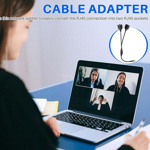 RJ45 1 ذكر إلى 2 أنثى كابل إيثرنت الفاصل لـ Super Cat5، Cat6، Cat7 LAN إيثرنت تمديد كابل محول in Kuwait