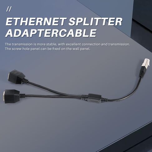 RJ45 1 ذكر إلى 2 أنثى كابل إيثرنت الفاصل لـ Super Cat5، Cat6، Cat7 LAN إيثرنت تمديد كابل محول in Kuwait