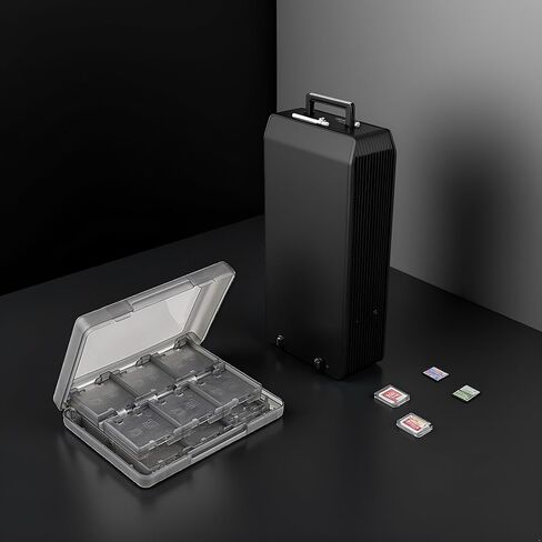 Black 26-in-1 Game Holder Case Fits up to 22 Games 2 SD Cards 2 Micro SD/TF Cards and 2 Stylus Pens for NEW 3DS / 3DS XL / 3DS LL in Saudi Arabia