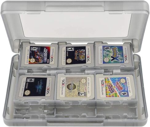 Black 26-in-1 Game Holder Case Fits up to 22 Games 2 SD Cards 2 Micro SD/TF Cards and 2 Stylus Pens for NEW 3DS / 3DS XL / 3DS LL in Saudi Arabia