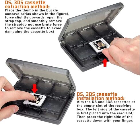 Black 26-in-1 Game Holder Case Fits up to 22 Games 2 SD Cards 2 Micro SD/TF Cards and 2 Stylus Pens for NEW 3DS / 3DS XL / 3DS LL in Saudi Arabia