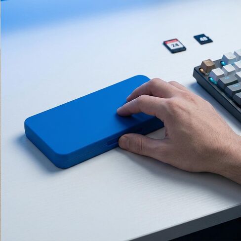 Switch Game Case Holder for Switch 2 Cartridge Case with 24 Game Card Slots & 48 Micro SD Card Slots, Hard Shell, Silicone Lining Blue in Saudi Arabia