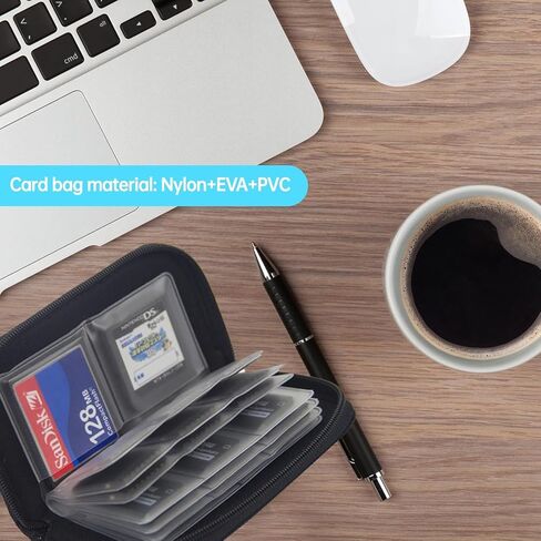 Memory Card Case - Fits up to 22x SD, SDHC, Micro Mini SD - Holder with 22 Slots in Saudi Arabia