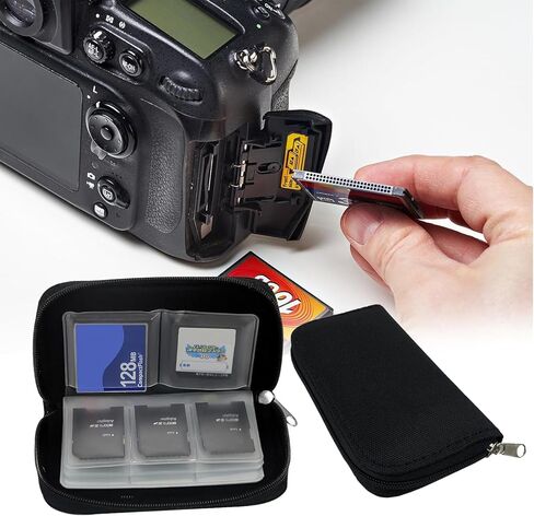 Memory Card Case - Fits up to 22x SD, SDHC, Micro Mini SD - Holder with 22 Slots in Saudi Arabia
