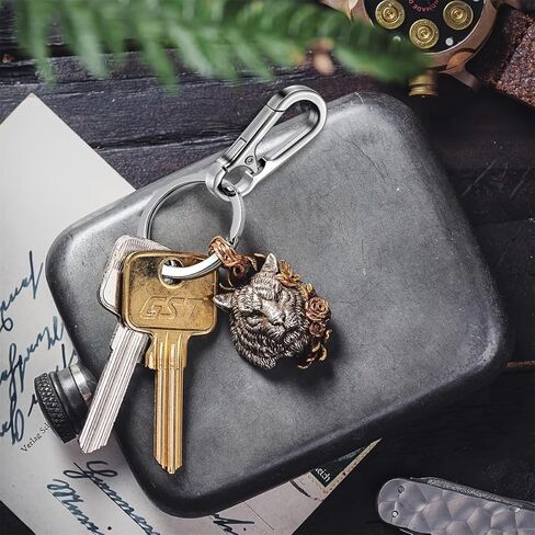 6PCS Durable Metal Keychains - Key Ring and Key Chain Storage Bag - Convenient with Strong Clip and Car Key Hook in Saudi Arabia