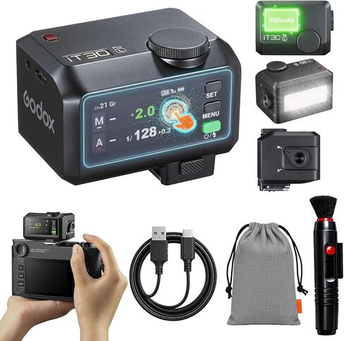 Godox IT30Pro L Mini TTL Flash for Leica Cameras, 2.4G Wireless X System, HSS 1/8000s, Touchscreen Compact On-Camera Flash for SL/SL2/SL3/Q2/M10 in Saudi Arabia