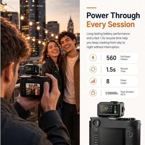 Godox IT30Pro L Mini TTL Flash for Leica Cameras, 2.4G Wireless X System, HSS 1/8000s, Touchscreen Compact On-Camera Flash for SL/SL2/SL3/Q2/M10 in Saudi Arabia