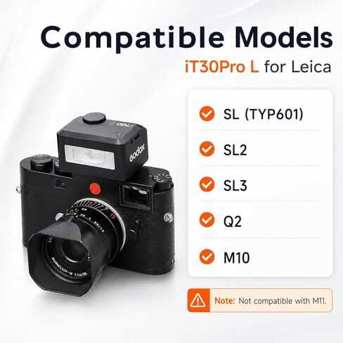 Godox IT30Pro L Mini TTL Flash for Leica Cameras, 2.4G Wireless X System, HSS 1/8000s, Touchscreen Compact On-Camera Flash for SL/SL2/SL3/Q2/M10 in Saudi Arabia