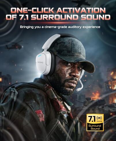 NUBWO Wireless Gaming Headset for PS5/PS4, PC, Laptop, Mac, 20ms Low-Latency, 80Hr, Zero Interference, PS5 Headset with 2.4GHz USB/Type-C, 7.1 Surround Sound, Bluetooth Gaming Headphones with Mic in Saudi Arabia