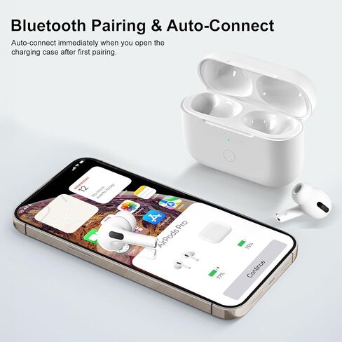 حافظة شحن لاسلكية متوافقة مع الجيل الأول والثاني من AirPod Pro، وعلبة شاحن Air Pod Pro 2 1 بديلة إلى USB-C بدون سماعات أذن in Kuwait