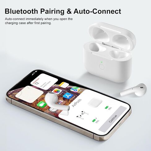 علبة شحن لاسلكية بديلة متوافقة مع AirPod الجيل الرابع، حافظة شاحن Air Pod 4 إلى USB-C بدون سماعات أذن، أبيض in Kuwait
