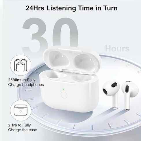 علبة شحن لاسلكية بديلة متوافقة مع AirPod الجيل الرابع، حافظة شاحن Air Pod 4 إلى USB-C بدون سماعات أذن، أبيض in Kuwait