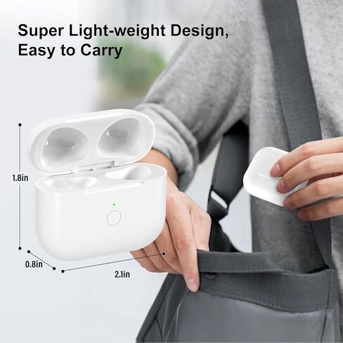 علبة شحن لاسلكية بديلة متوافقة مع AirPod الجيل الرابع، حافظة شاحن Air Pod 4 إلى USB-C بدون سماعات أذن، أبيض in Kuwait