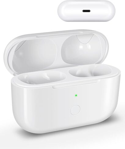 علبة شحن بديلة لأجهزة AirPods Pro الجيل الأول والثاني - علبة شاحن لاسلكي بدون سماعات أذن (أبيض) in Saudi Arabia