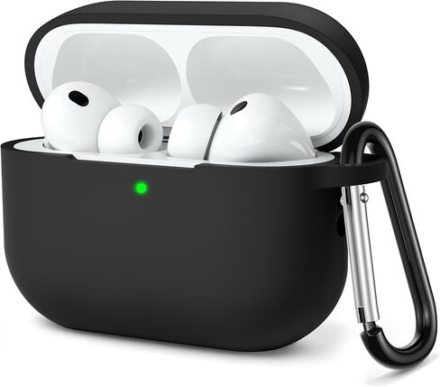 حافظة Lerobo لجهاز AirPods Pro 3، غطاء حماية من السيليكون الناعم متوافق مع حافظة Apple AirPods Pro 3 2025 مع سلسلة مفاتيح للنساء والرجال، LED مرئية، مقاوم للصدمات، أحمر in Saudi Arabia