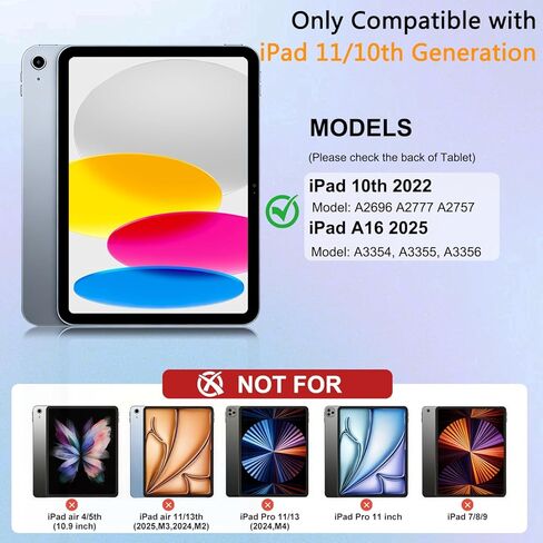 شاحن لاسلكي مغناطيسي لجهاز iPad (A16) الجيل الحادي عشر/العاشر 11 بوصة/10.9 بوصة 2025/2022، شاحن موصل ذكي من مادة سبيكة 18 وات لجهاز iPad 11/10 مع كابل USB-C إلى C مجدول من النايلون in Kuwait