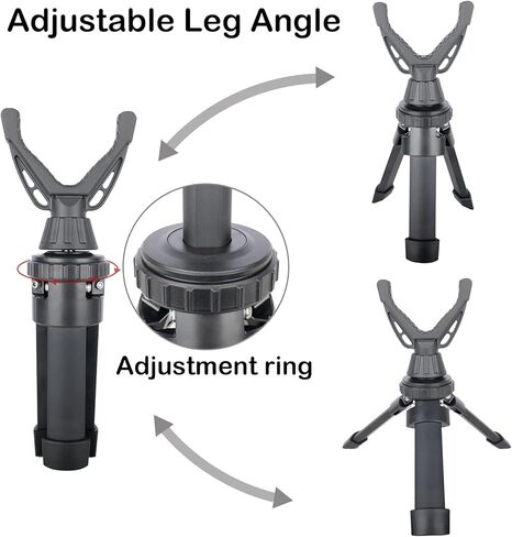 Portable Shooting Tripod with 360° Rotating & Removable V Yoke - Adjustable Height Rifle Rest Stand for Hunting, Target Shooting, Binoculars, Cameras & Outdoor Activities in Saudi Arabia