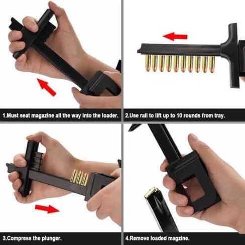 Universal Magazine Speed Loader for 9mm and .40 Cal Fits Most Calibers Handheld Magwell Loader Tool Fast Easy One Hand Loading Compact Range Accessory Black Pack of 1 in Saudi Arabia