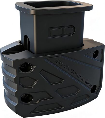 محمل المجلات لـ GL0CK 9mm/.40 S&W GL0CK 17,18,19,22,23,24,26,27,34,35,45 و47 ثابت ومحمول باللون الأسود in Kuwait