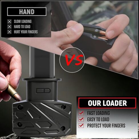 محمل المجلات لـ GL0CK 9mm/.40 S&W GL0CK 17,18,19,22,23,24,26,27,34,35,45 و47 ثابت ومحمول باللون الأسود in Kuwait