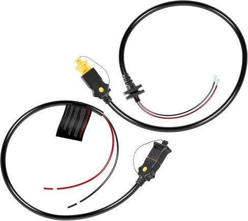 طقم كابل الطاقة لجهاز Cannon Electric Downrigger - جانب المحرك 3393202 ونهاية البطارية 1903017 (3393200) - يناسب Magnum وDigi-Troll وOptimum وTS - 12V 30A 14AWG in Kuwait