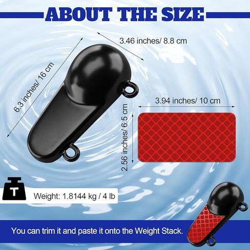 LEIFIDE 2 Pcs Downrigger Weights 4 lb Pancake Oval Coated Ball Fishing Downriggers Sinkers with Red Flash Vinyl-Coated Trolling Weights for Salmon Trout Boat Marine Accessories in Saudi Arabia