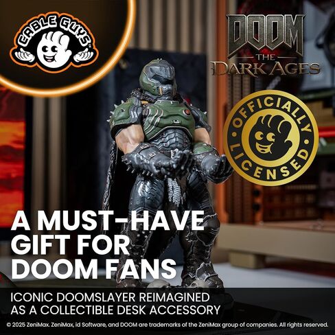 حامل وحدة التحكم Cableguys Doomslayer وحامل الهاتف - ملحقات إعداد الألعاب للمكتب وغرفة الألعاب، حامل وحدة التحكم المتوافق مع أجهزة Xbox وPlayStation ومعظم وحدات التحكم في الألعاب القياسية in Kuwait